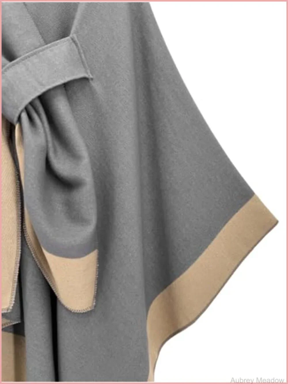 Women's Open Front Poncho Cape Reversible Shawl Wrap Cardigan Soft Casual